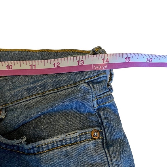 Free People Distressed Knee Straight Leg Jeans Sz 29R - Picture 6 of 9